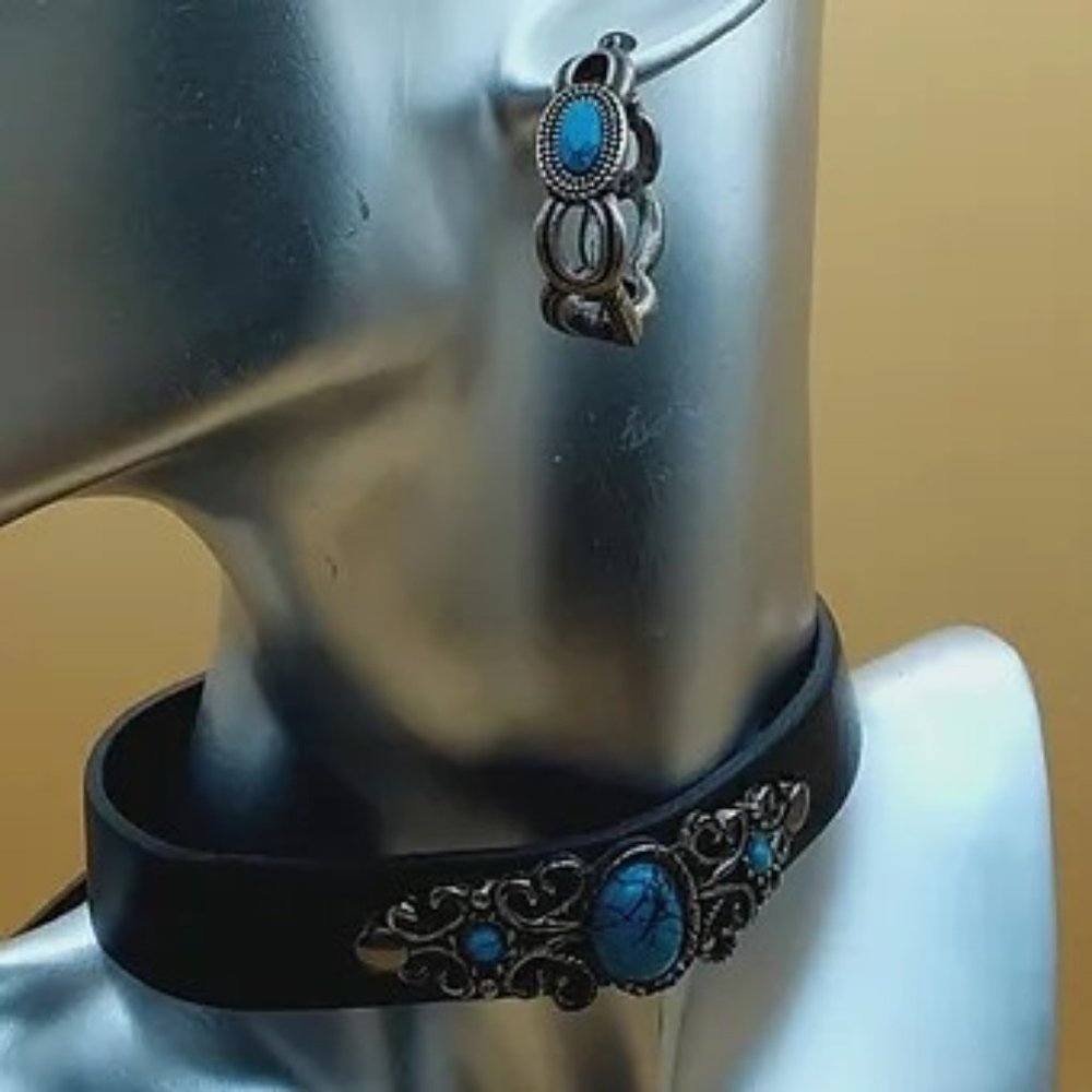 Turquoise Choker and Earring Set [88]